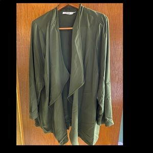 JustFab 3X Olive Blazer/Cardigan